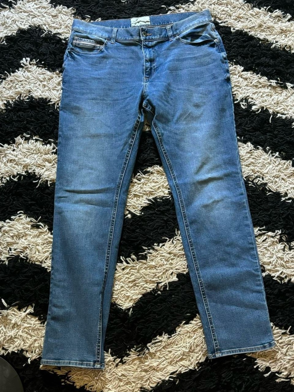 Sun + Stone Medium Wash Denim Casual Straight Leg Jeans Men’s 34W 32L